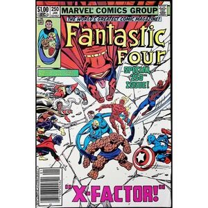 Fantastic Four‎ #250 Newsstand Marvel comic book 1982 X-Factor Special